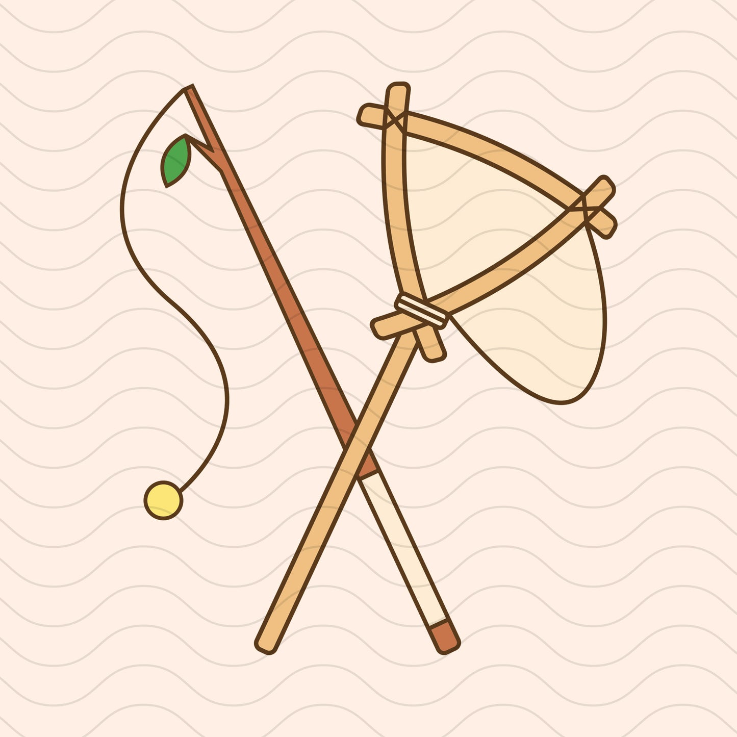 Animal Crossing New Horizons Flimsy Net & Fishing Pole  – Cricut Design